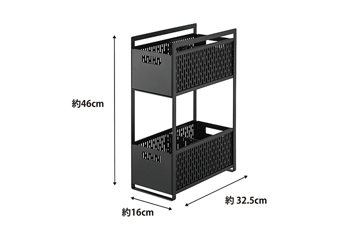シンク下収納バスケット タワー ２段 | 山崎実業コラム Simple Life