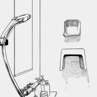 浴室反重力収納計画